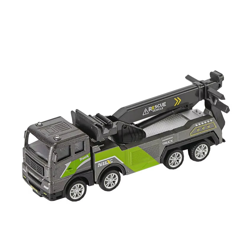Alloy Engineering Vehicle Toy Models 1:50 Simulated Alloy Excavator, Bulldozer, Road Roller, Crane Boys' Engineering Vehicle Toy