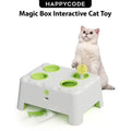 HAPPYCODE Magic House Interactive Cat Toy a 4-Hole Whack-A-Mole Electric Cat Toy Suitable for All Cats Features Three Modes: Feather Wand, Whack-A-Mole, and Rechargeable Pop-Up Hide-And-Seek Pet Supplies,Stimulating Cat Toys