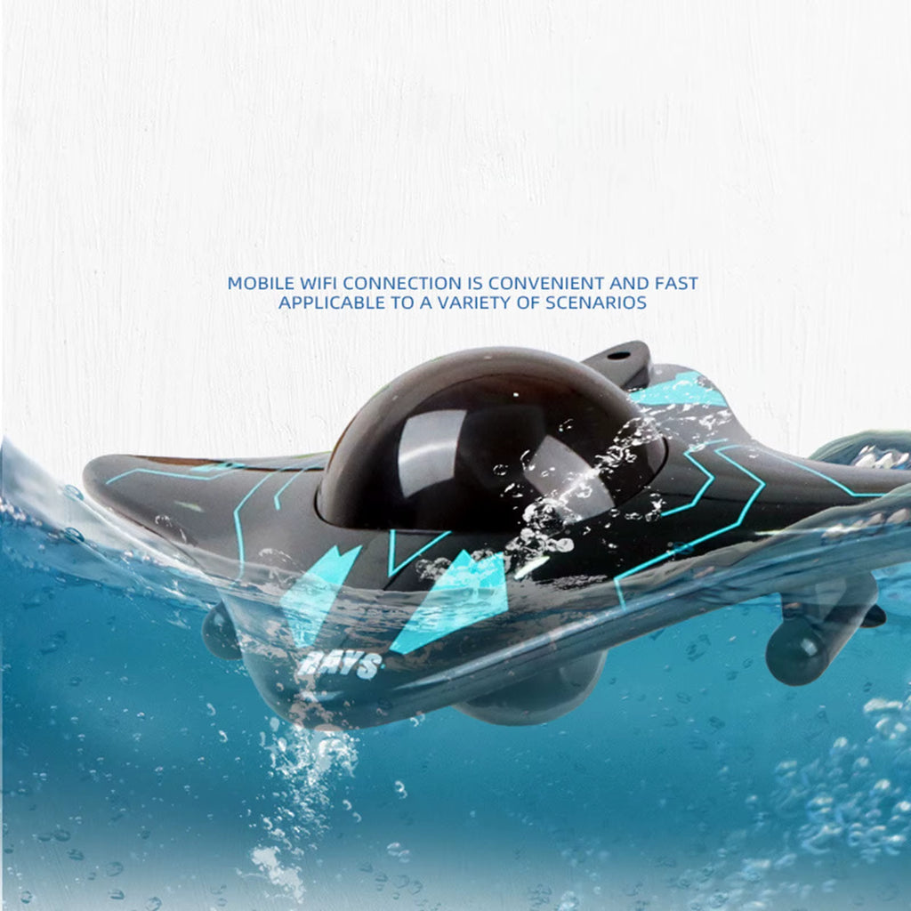 Remote Control Boat Birthday Gifts River Portable Lakes Real-Time Transmission RC Submarine Toy RC Boat with Underwater Camera