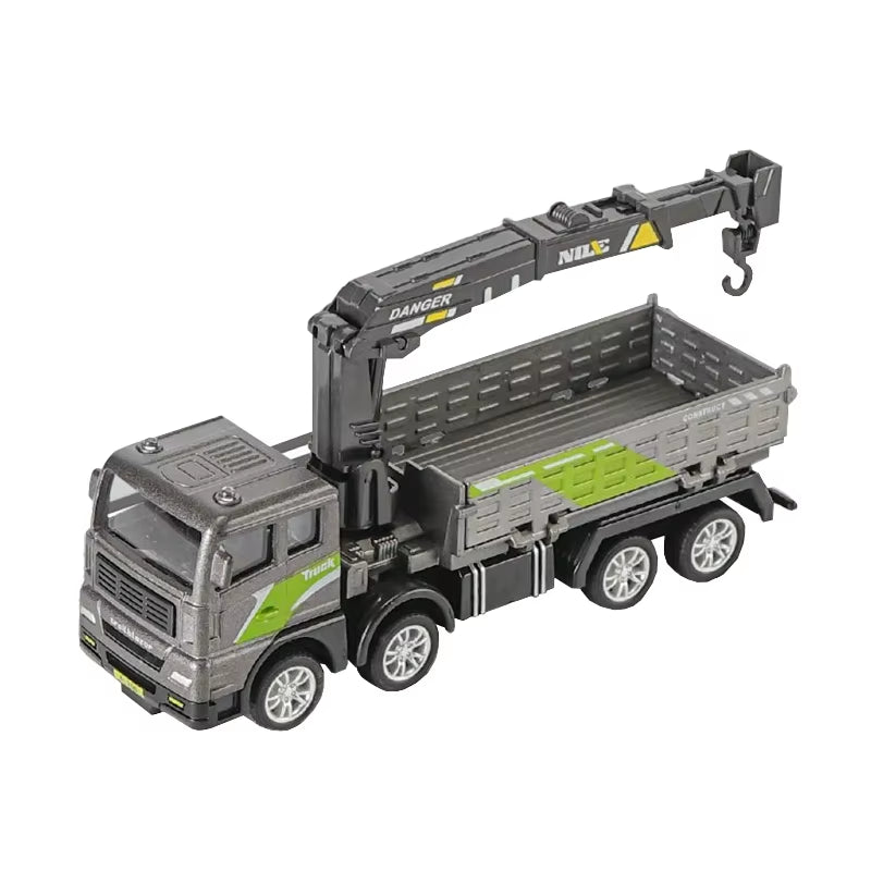 Alloy Engineering Vehicle Toy Models 1:50 Simulated Alloy Excavator, Bulldozer, Road Roller, Crane Boys' Engineering Vehicle Toy