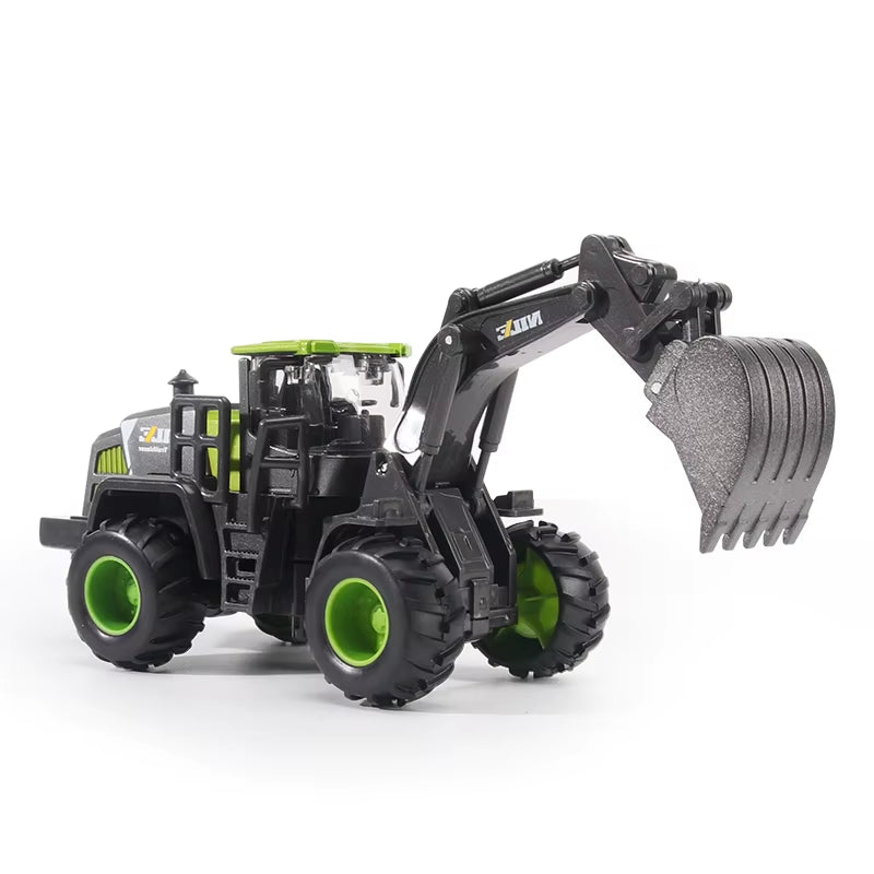 Alloy Engineering Vehicle Toy Models 1:50 Simulated Alloy Excavator, Bulldozer, Road Roller, Crane Boys' Engineering Vehicle Toy