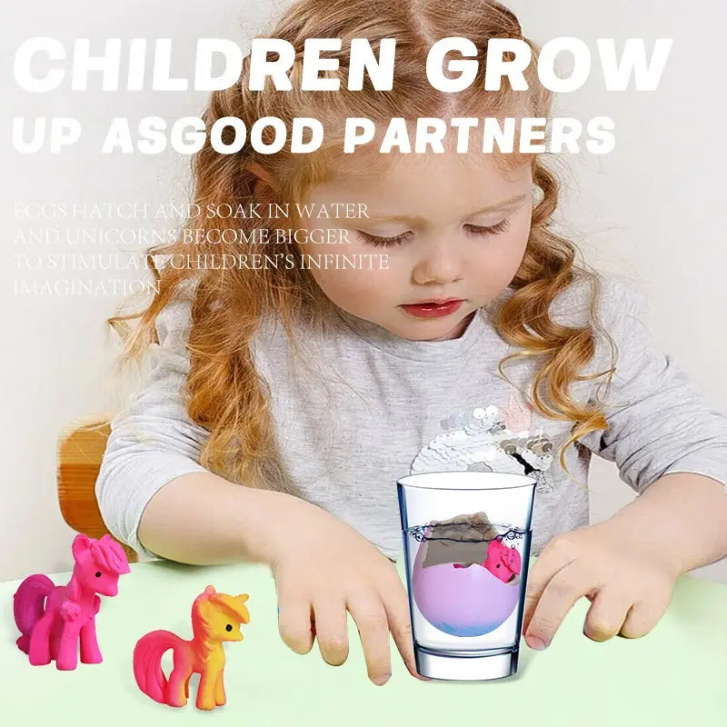 6 Pack Hatching Growing Unicorn Eggs Rainbow Colorful Eggs with 6 Unique Unicorns for Safe Fun & Magical Transformation - Perfect for Christmas & Birthday Gifts