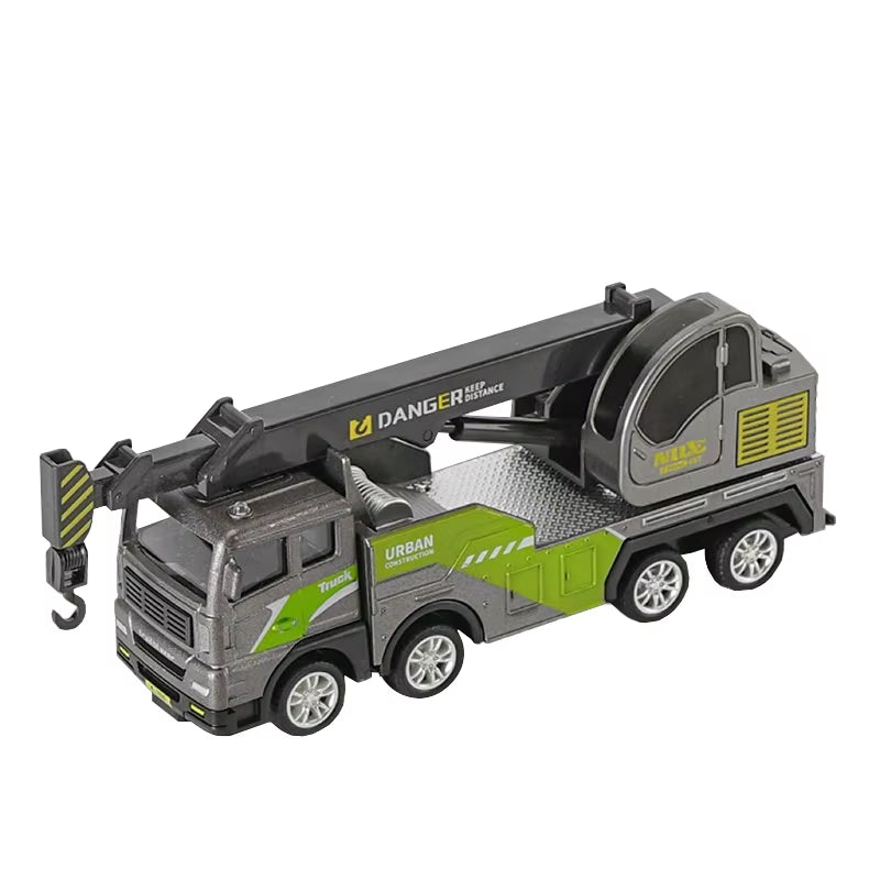Alloy Engineering Vehicle Toy Models 1:50 Simulated Alloy Excavator, Bulldozer, Road Roller, Crane Boys' Engineering Vehicle Toy