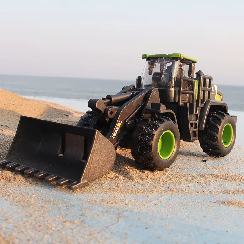 Alloy Engineering Vehicle Toy Models 1:50 Simulated Alloy Excavator, Bulldozer, Road Roller, Crane Boys' Engineering Vehicle Toy