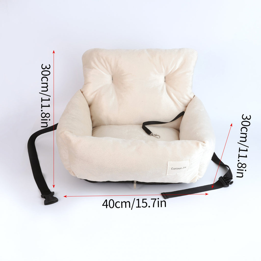 Travel Dog Bed Soft Washable Pet Puppy Cat Car Seat Cushion Comfort Protector--Size- 40X30X30