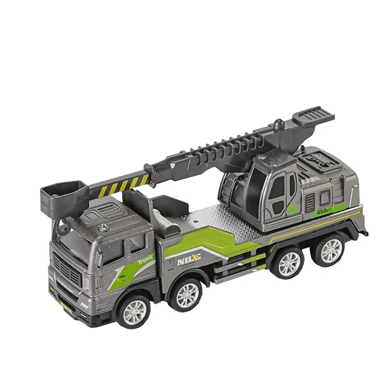 Alloy Engineering Vehicle Toy Models 1:50 Simulated Alloy Excavator, Bulldozer, Road Roller, Crane Boys' Engineering Vehicle Toy